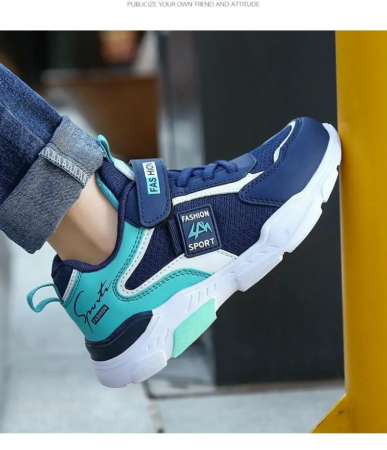 Children Casual Shoes for Boys Breathable Sneaker Summer Air Mesh Kids Hook & Loop Students School Shoe Size28-40