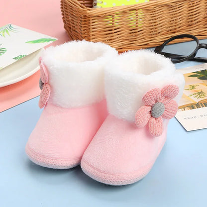 Newborn Toddler Warm Boots Winter First Walkers baby Girls Boys Shoes Soft Sole Fur Snow Booties Kids Snow Boots for 0-18M Bebe