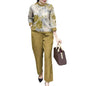 Summer Sets Large Silk Wide Leg Trouser Set Women's Spring 2026 New Print Silk Fashion Slim Two Piece Set Female Elegant