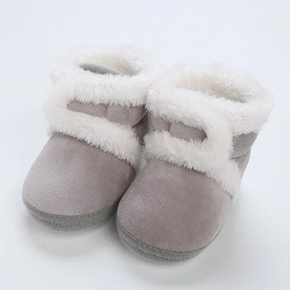 Newborn Toddler Warm Boots Winter First Walkers baby Girls Boys Shoes Soft Sole Fur Snow Booties Kids Snow Boots for 0-18M Bebe