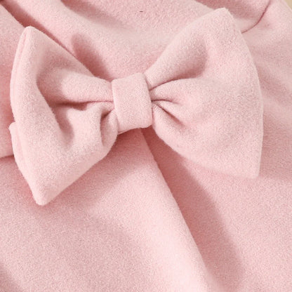 Baby Girls Clothes New Year Set 0-3Y Long Sleeve Big Bow Top Irregular Skirt and Beret 3Pcs Toddler Christmas Clothes