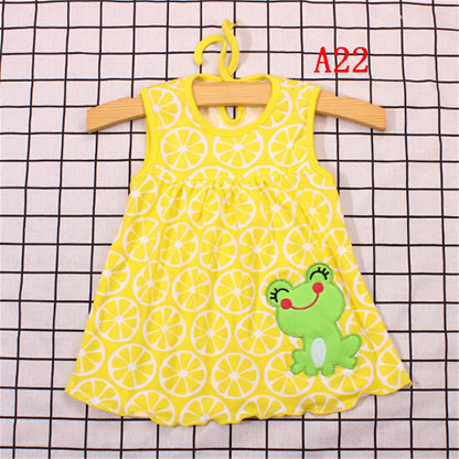 0-24M New born Cotton Flower Sleeveless Dresses Baby Girls Summer Multi Pattern Clothes Kids Princess Dress for 0-2Y Children