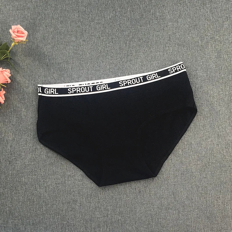 3Pcs Fashion Letter Edge Girl Underwear Development Period Cotton Comfortable Underwear Girl Briefs Girls Briefs 8-16 Years