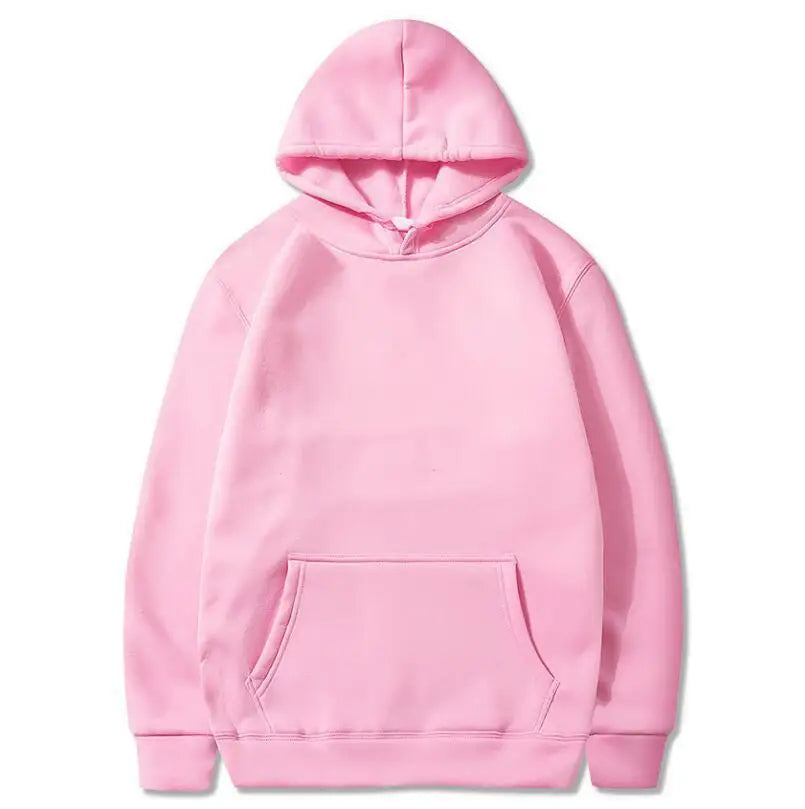 New Fashion Loose Hoodies For Men Spring and Autumn Casual Hooded Sweatshirt Men's Simple Tops Solid Color Thick Clothing Male