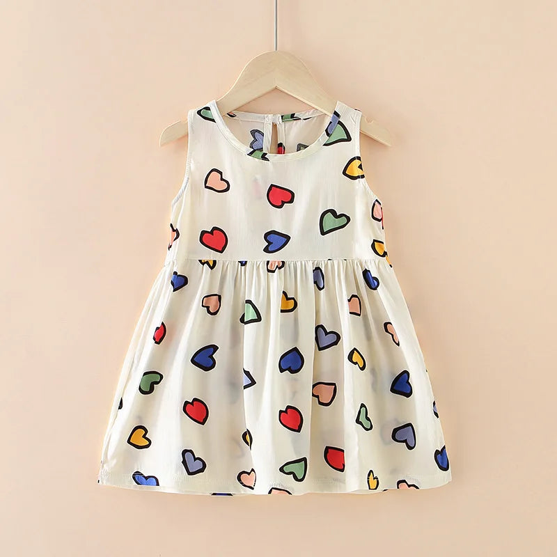 Baby Girls Clothes Summer Dress Flying Sleeve Newborn Infant Dresses Plaid Sleeveless Cotton Newborn Princess Dress Baby Girl