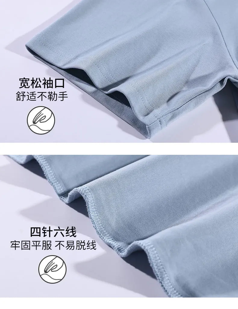 New Pajama Cartoon Cotton Pajamas for Women Summer Short Sleeved Long Pants Sleepwear Korean Fashion Rabbit Print Home Clothing