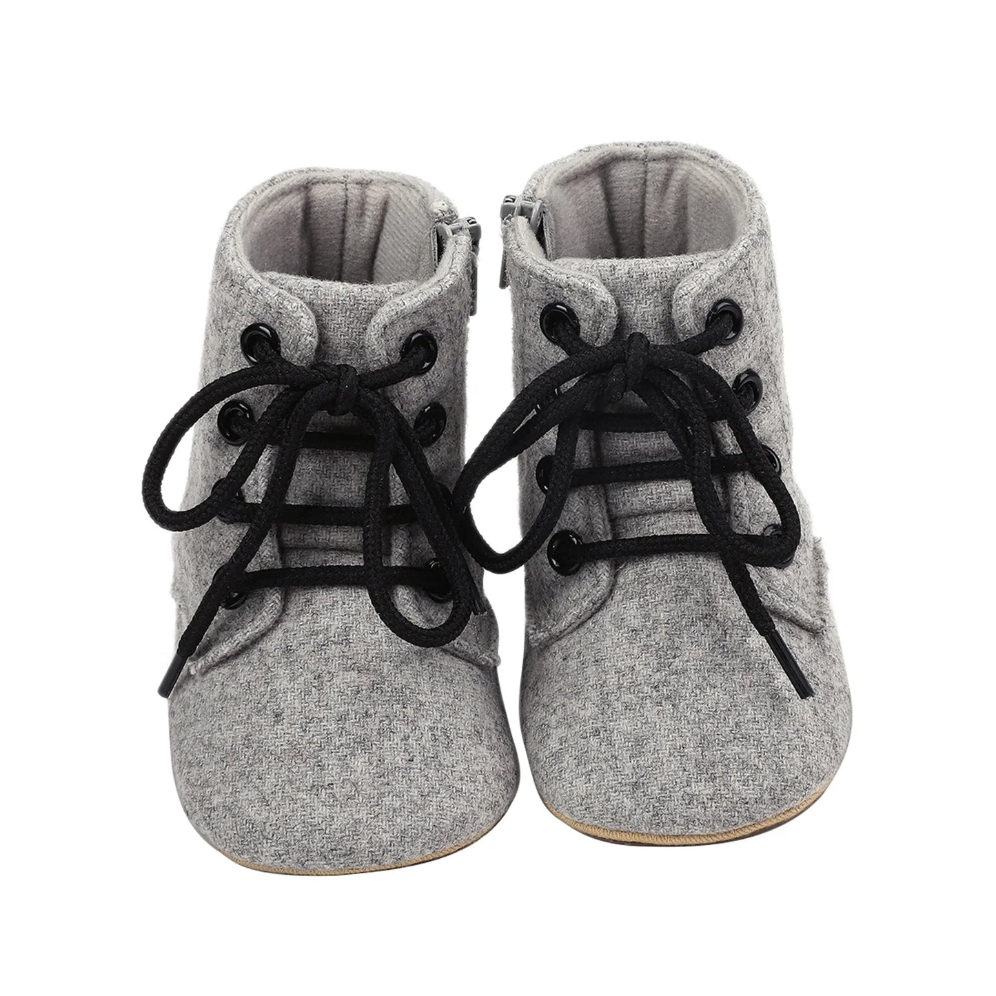 Newborn Baby Girls Winter Boots Solid Color/Houndstooth Print Ankle Boots Warm Baby Walking Shoes for Toddler Infant