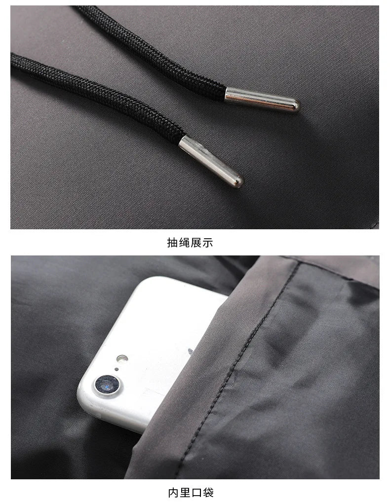 2025 Spring and Autumn New Men's Windproof Zipper Leisure Trendy Fashion Item High Quality Hooded Baseball Outdoor Sports Jacket