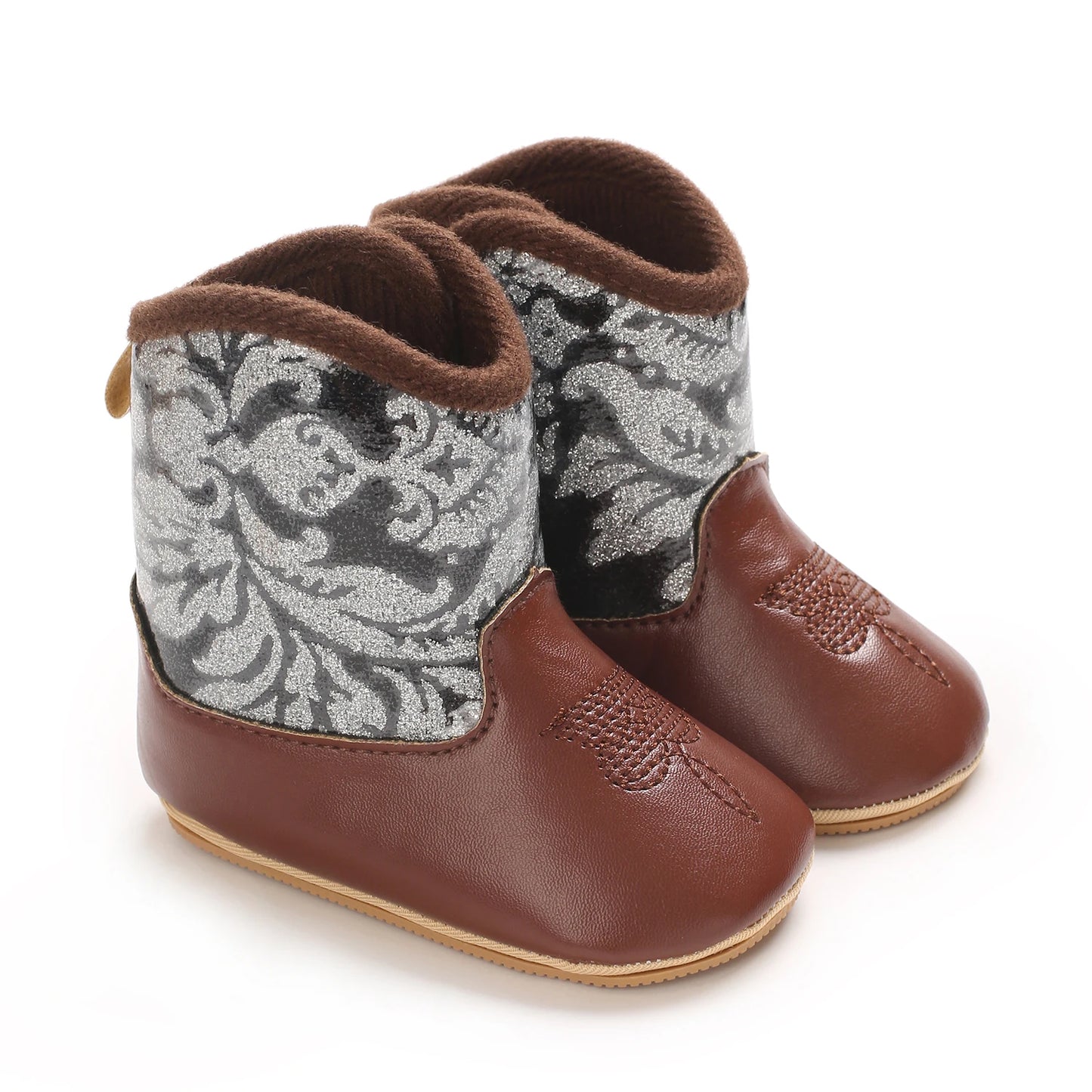 Baby Boots Made Of Soft PU and High-quality Cotton 2026 New Autumn and Winter Short Boots With Rubber Soles and Anti Slip Baby