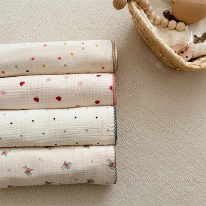 Newborn Baby Blanket For Boys Girls Baby Swaddle Wrap Floral Infant Receiving Blanket Bedding Crib Quilt Baby Stuff 100cm