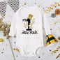 My First New Year Print Baby Romper Infant Long Sleeve Bodysuit Toddler Holiday Jumpsuit Boys Girls Clothes Newborn Shower Gifts