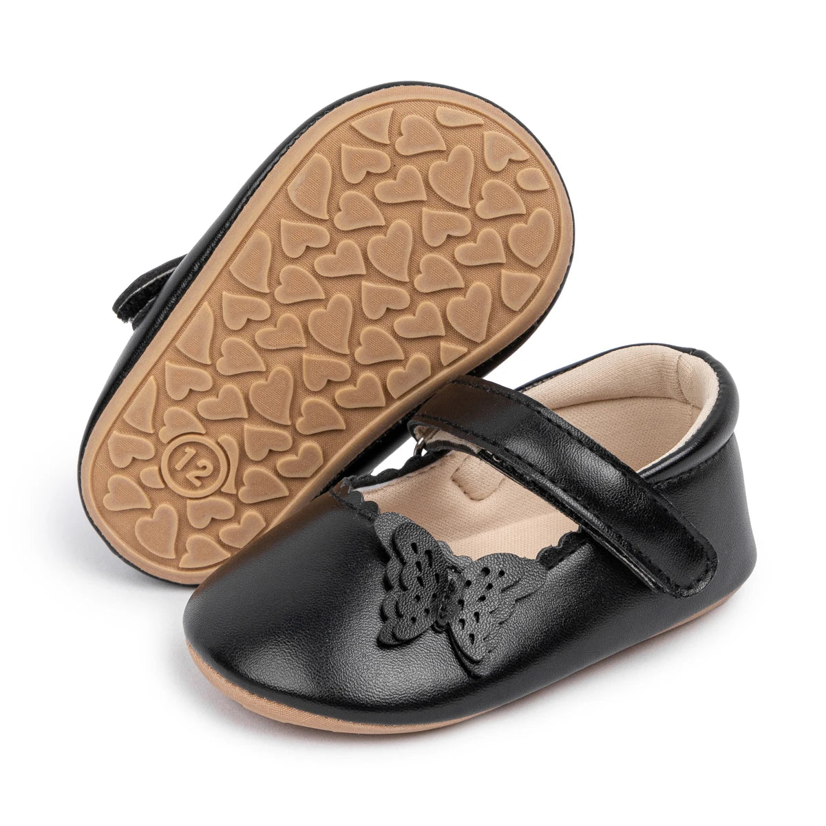 Girls Princess Shoes Bowknot Rubber Sole Anti-slip PU Leather Baby Shoes Newborns First Walkers Crib Shoes Spring Autumn