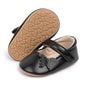 Girls Princess Shoes Bowknot Rubber Sole Anti-slip PU Leather Baby Shoes Newborns First Walkers Crib Shoes Spring Autumn
