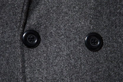 Spring Long Woolen Coats Men Fashion Double Breasted Trench Coats Autumn Turn Down Collar Slim Fit Windbreaker Male Outwear