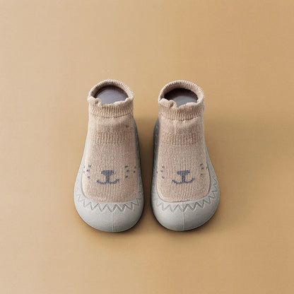 Unisex Baby Shoes First Shoes Baby Walkers Toddler First Walker Baby Girl Kids Soft Rubber Sole Baby Shoe Knit Booties Anti-slip