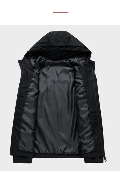 Spring and Autumn men's windproof zipper Jacket Casual quality hooded baseball jacket Outdoor blazer garment top