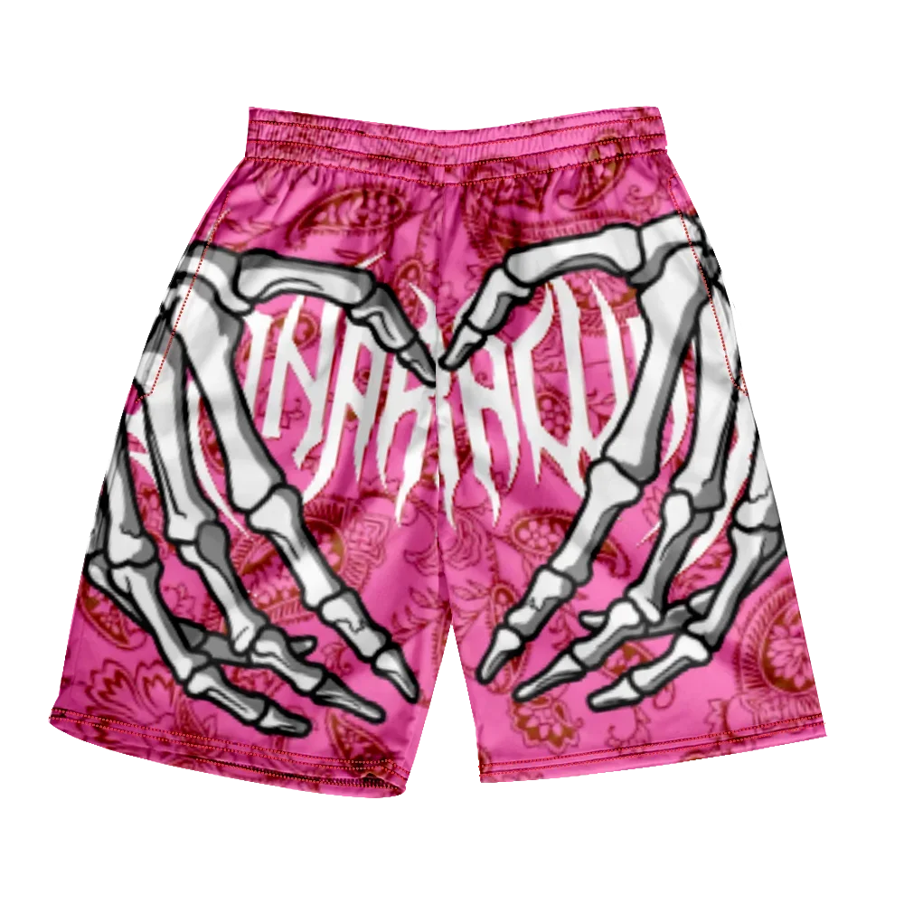 2025 Summer Classic Skull Beach Short Pants New Fashion Skeleton Hand Print Men Women Gym Shorts Quick Drying Trunks Ice Shorts