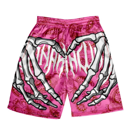 2025 Summer Classic Skull Beach Short Pants New Fashion Skeleton Hand Print Men Women Gym Shorts Quick Drying Trunks Ice Shorts