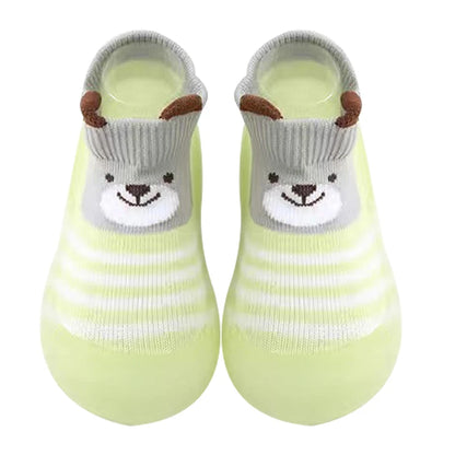 Baby First Shoes Toddler Walker Infant Boys Girls Kids Rubber Soft Sole Floor Barefoot Casual Shoes Knit Booties Anti-Slip