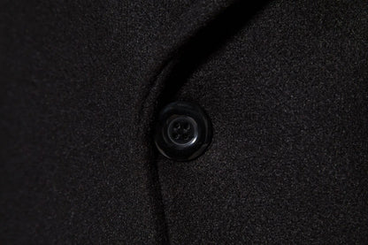 Spring Long Woolen Coats Men Fashion Double Breasted Trench Coats Autumn Turn Down Collar Slim Fit Windbreaker Male Outwear