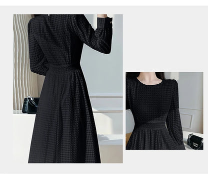 Lace Long Sleeves White Midi Dresses for Women 2026 New Autumn French Elegant Fashion Evening Wedding Party Robe Female Clothing