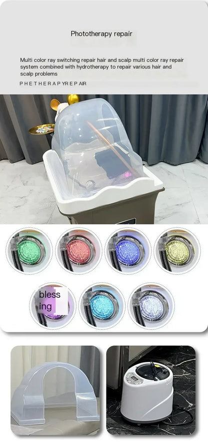 Head Spa Shampoo Chair Hair Salon Portable Small Hair Washing Station Chair Move Therapy Lettino Massaggio Furniture MQ50SC