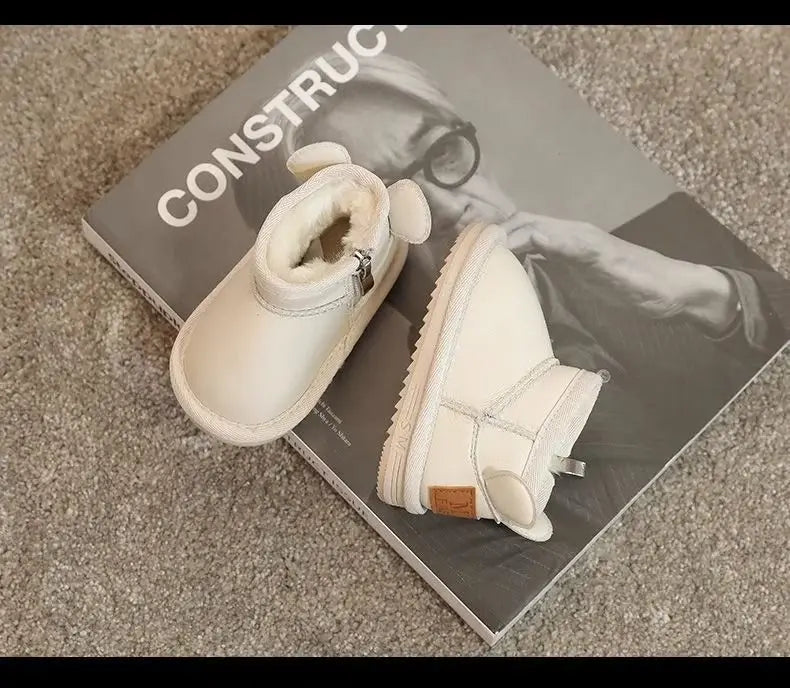 Children's Winter Snowy Boots Girls' Versatile Warm  Boys' Cotton Shoes Size 17-30