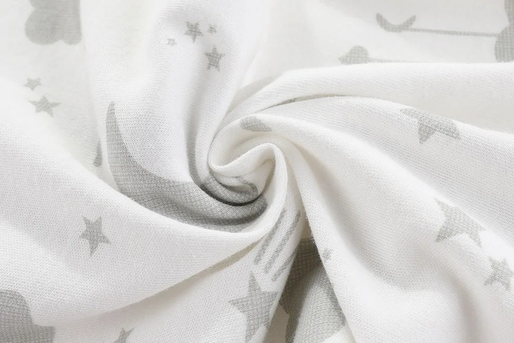 Cotton Newborn Romper Star Moon Printed Footed Baby Bodysuit for Girls Boys Long Sleeve Autumn Toddler Clothes Infant Onesie