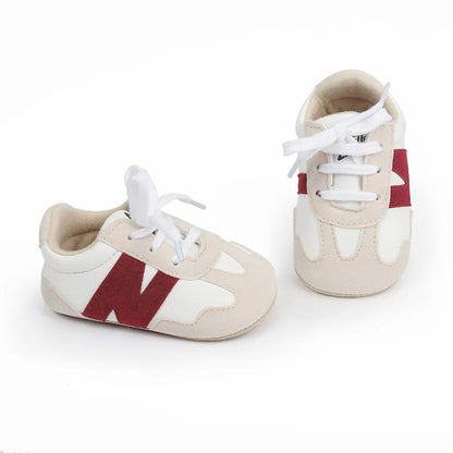 Newborn Baby Sneakers Letter Patchwork Baby Casual Shoes Anti-slip Hundred Toddler Baby Boys Girls Shoes 0-18 Months