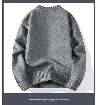 Men Outwear O-neck Knitted Pullover Sweaters New Fashion Man Loose Casual Sweaters Quality Male Pullovers Winter Clothing 4XL