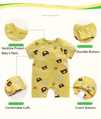 Newborn Baby Clothing Boy Girl baby clothes items Cotton Bodysuit Summer Short Sleeve Romper Infant Toddler sleepwear