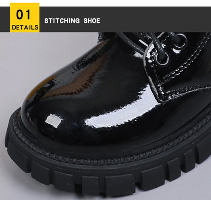 Girls Boots Children Beading Short Boots Student Shoes Kids Waterproof Outdoor Boots Autumn Spring New Non-slip Boots