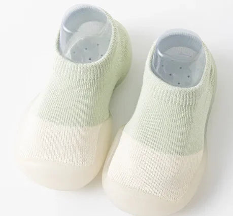 1pair Baby First Walker Toddler Shoes Non-slip Comfortable Silicone Soft Sole Casual Indoor Floor Socks Knit Booties for Newborn