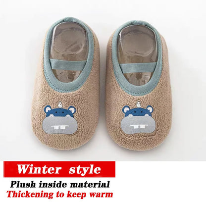 Baby Non-slip Socks Children Indoor Warm Floor Shoes Boys and Girls Toddler Shoes Amusement Park Kindergarten Non-slip