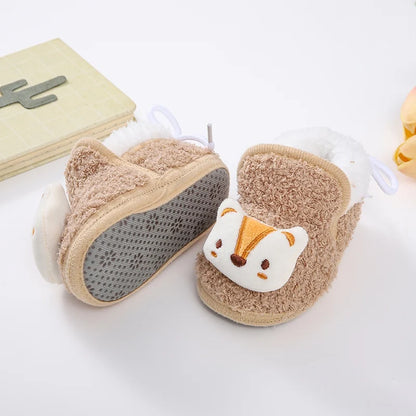 Winter Snow Baby Boots Newborn Toddler Warm Boots Winter First Walkers Baby Girls Boys Shoes Soft Sole Cute Cartoon Snow
