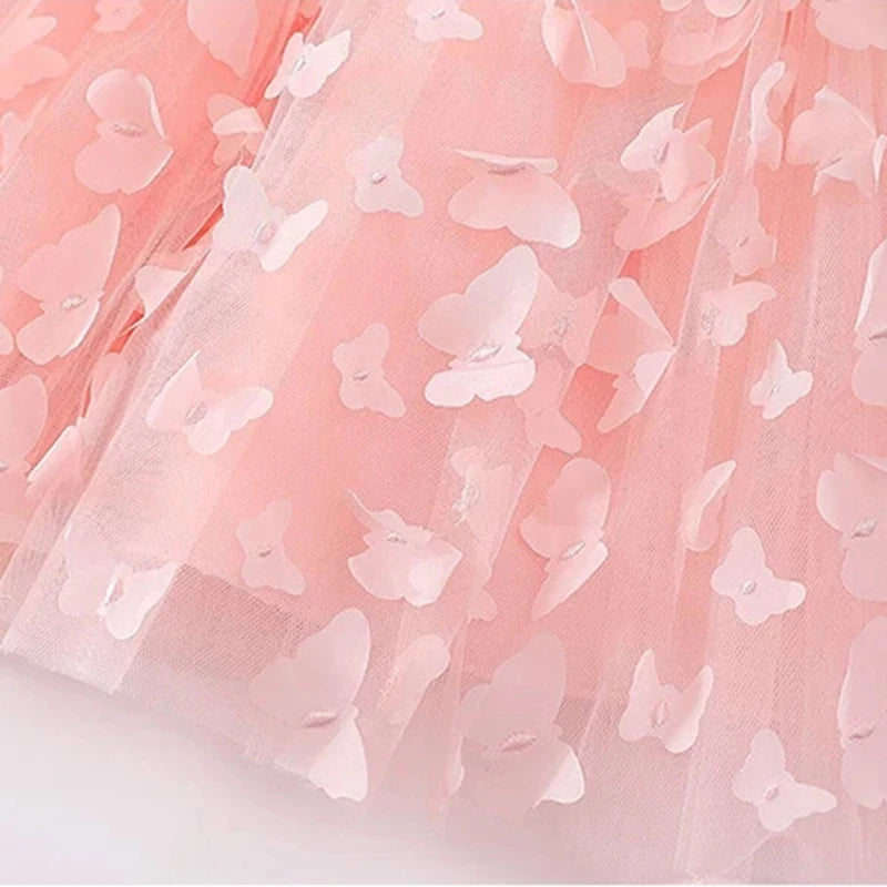 3 6 9 12 18 24 Months Newborn Dress Flowers Mesh Fashion Party Little Princess Baby Dress Christmas Birthday Gift Kids Clothes