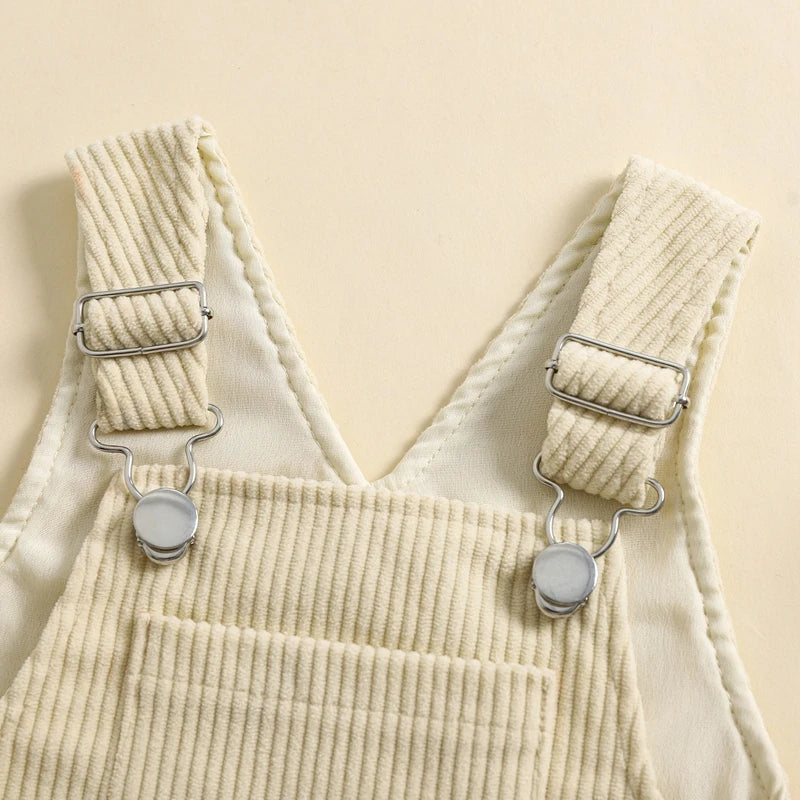 2025 Lorrainian 3-24M Baby Girl Summer Overalls Infant Wide Leg Solid Color Jumpsuit Front Pocket Suspender Pants Outfits