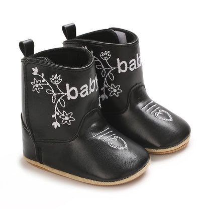 Baby Boots Made Of Soft PU and High-quality Cotton 2026 New Autumn and Winter Short Boots With Rubber Soles and Anti Slip Baby