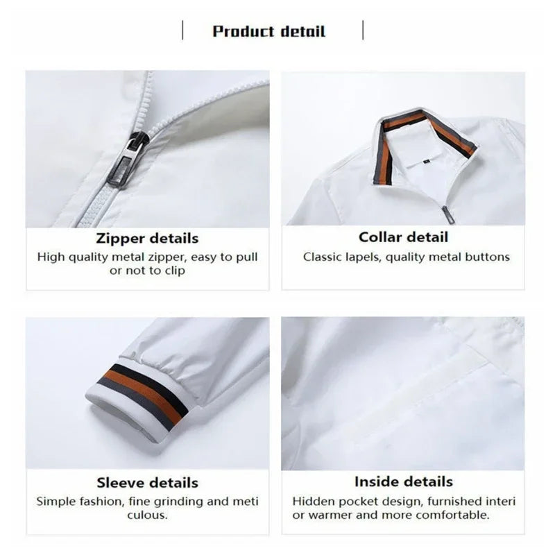 Camel - Men's premium embroidered zippered jacket, casual outdoor sports jacket, fashionable top, spring and autumn, high-quality