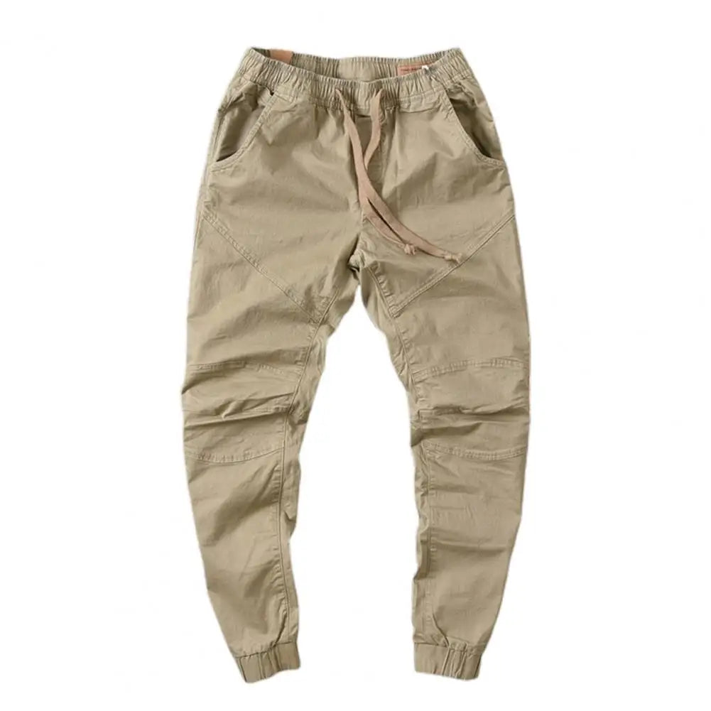 Stylish Joggers Pants Sporty Pure Color Slim Pants Solid Color Male Men Cargo Pants Men Clothes