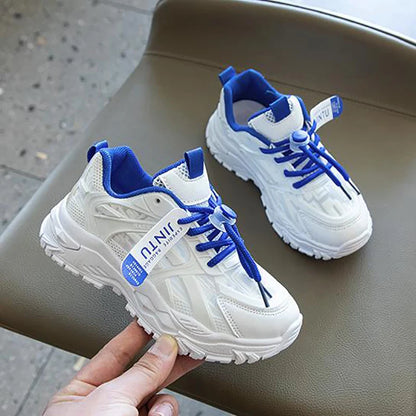 Kids Sneakers for Girls and Boys Summer New Casual Sports Shoes Comfortable Breathable Running Shoes White Flats Size 26~37#
