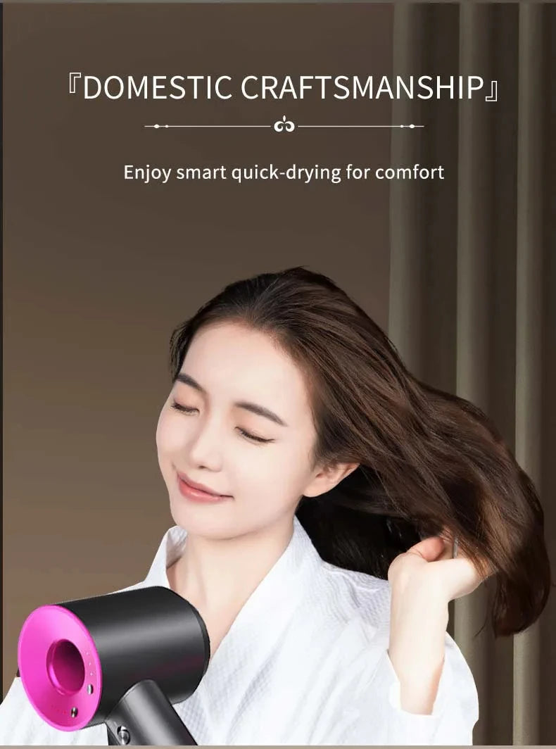 Professional Leafless Hair Dryer Negative Ion Quick Drying Home Powerful 5 Attachment Constant Anion Electric Hair Dryer