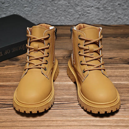 New Winter Spring Children Rubber Ankle Yellow Snow Black Boots For Girls Boys Boots Casual Kids Toddler Shoes Sneakers Footwear