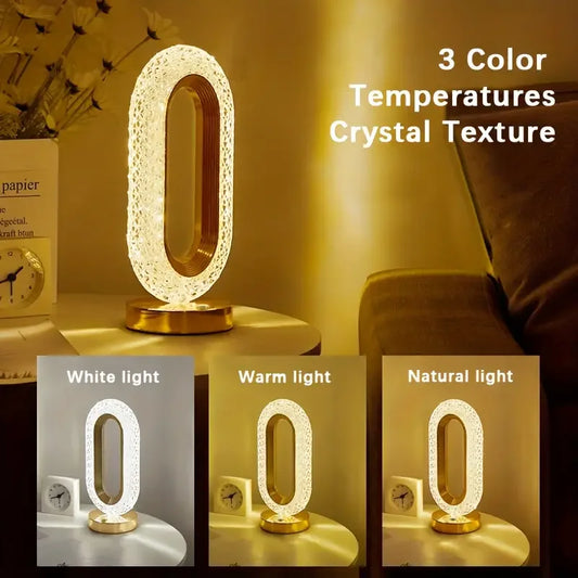 1 Pc Modern Acrylic Touch Controlled Led Table Lamp USB Powered 3 Color Dimmable Night Light For Bedroom Living Room Decor