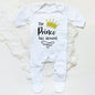 The Prince Has Arrived Print Baby Baby grow Sleepsuit Vest Bodysuit Newborn Boys Coming Home Hospital Clothes Infant Shower Gift