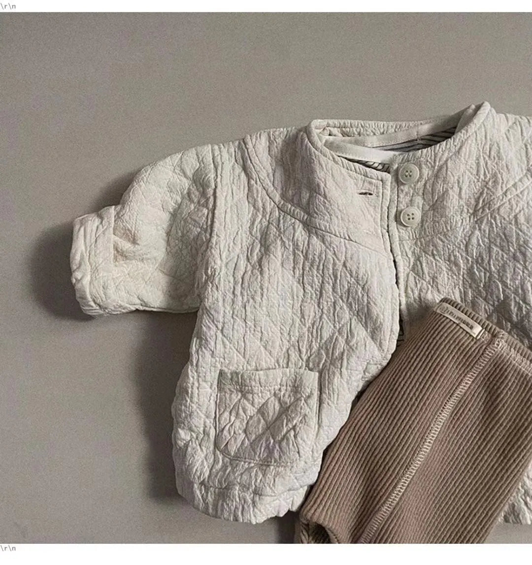 Autumn New Baby Solid Thread Leggings Cotton Boy Girl Drawstring Trousers Infant Toddler Pp Pants Newborn Casual Pants 0-24M