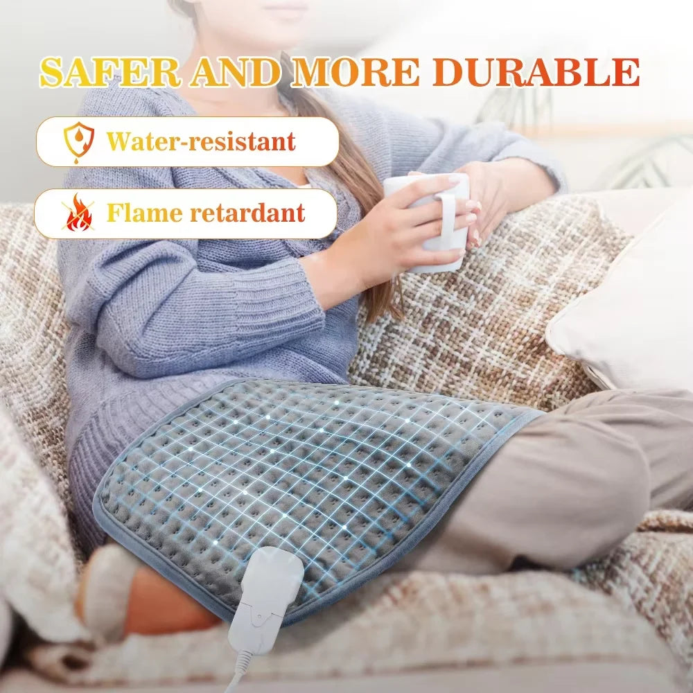 Electric Heating Blanket for Home Use - 9 Levels Thermal Heated Mat Home Soft Safe Winter Body Back Leg Warmer Pads 60*30cm