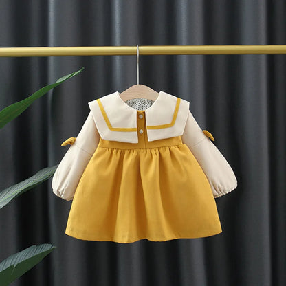 Spring fall 1 year baby's birthday girl's clothes dress for newborn baby girl clothing outside wear waist princess dresses dress