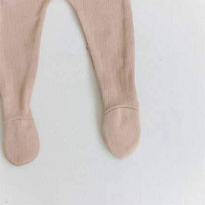 Spring Autumn Toddler Solid Bind Foot Pantyhose Boy Infant Simple Patch Leggings Girl Baby Cotton Home wear Pants Kid Trousers