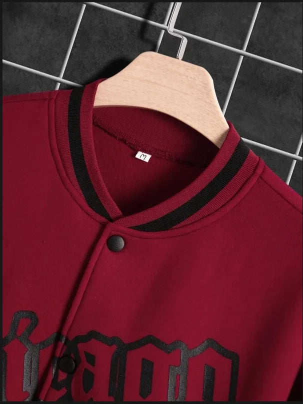 2026 New Jacket Coat Letter Printed  Wear Men Baseball Jacket Casual Long Sleeve Stand Jackets Men's Coats Sweatshirts Outerwear